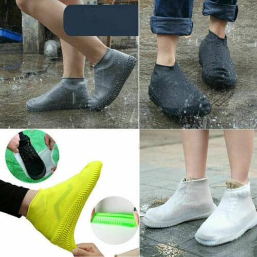 1 Pair Reusable Silicone Shoe Cover S M L Waterproof Rain Shoes Covers Outdoor Camping Slip-resistant Rubber Rain Boot Overshoes