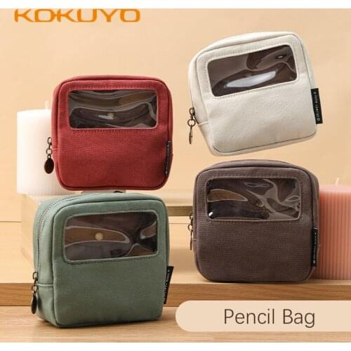 1pc KOKUYO Pen Bag with Window A Little Special Series Retro Design Pencil Case Cosmetic Bag Pencil Pouch for Girls