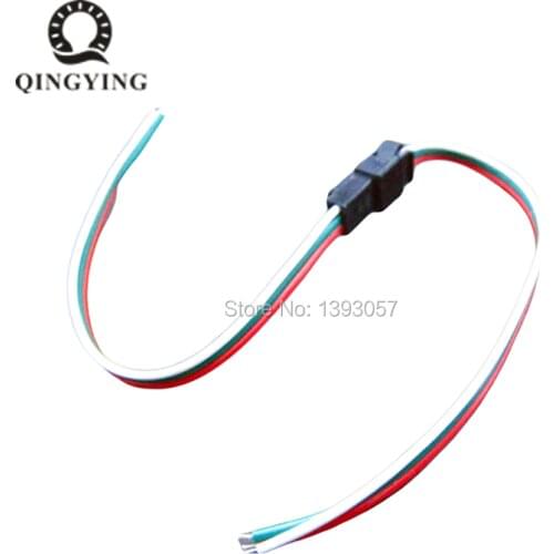20 Set/lot JST SM Connector 3pin 15CM Male And Female Wire Plug For WS2812B LED Strip