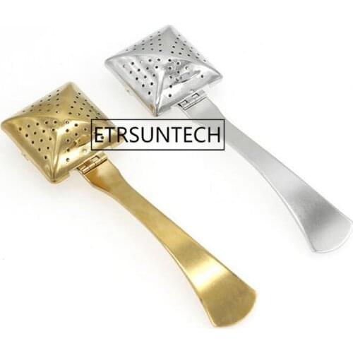 200pcs Stainless Steel Teapot Tea Strainer Square Shape Mesh Tea Infuser Filter Reusable Tea Bag Tea Tool Accessories