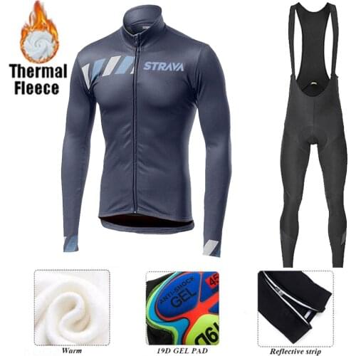 2021 MAVIC Team Winter Thermal Fleece Cycling Clothes Man Long Sleeve Jersey Suit Outdoor Riding Bike MTB Clothing Bib Pants Set