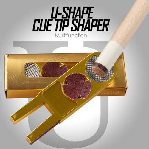 AXD U-shape Tip Trimmers Repairer Aluminum Alloy Full Functioning Tip Shaper Stainless Steel Matte Surface Billiard Accessories