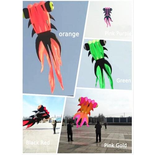 Free shipping 37sqm goldfish kite software nylon ripstop outdoor toys flying kites for adults large kite octopus jellyfish