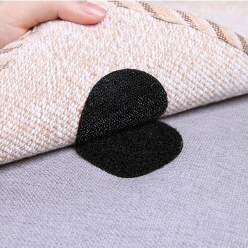 5PCs Seamless Double-sided Fixed Self Adhesive Sofa Bed Sheets Nylon Magic Tape Dots Rug Table Cloth Anti-slip Stickers
