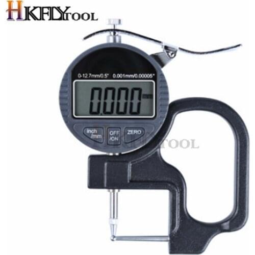 Digital Tube Thickness Gauge 0.001mm LCD Electronic Tube Micrometer Thick Gauge Pipe Dial Indicator Width Measure Tools 0-10mm