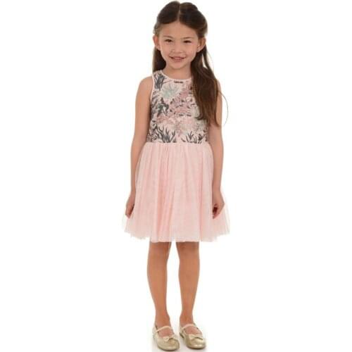 Yatheen Little Girl Embroidery Kids Dress Party Dresses