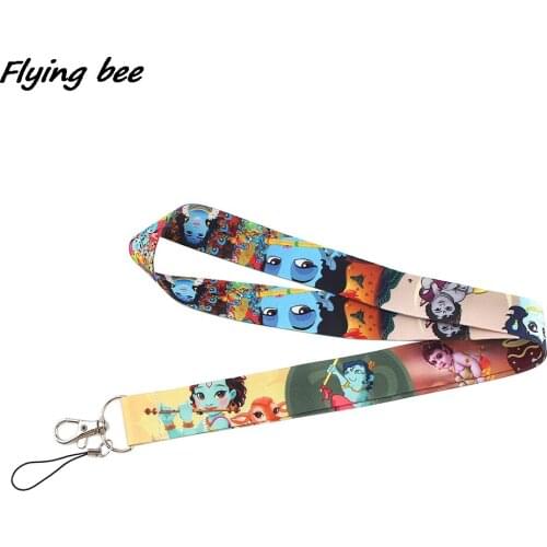 Flyingbee Fashion Cartoon Character Key Chain DIY Lanyard Neck Strap For Phone Keys ID Card USB Badge Holder X1399