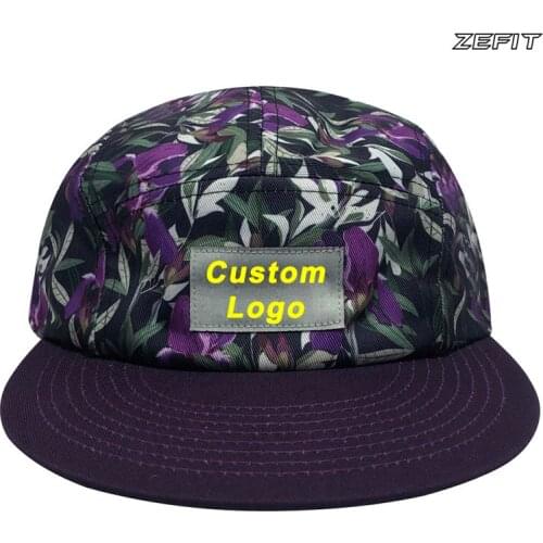 Customize Cap Flower Full Printing Logo Golf Outdoor Beach Volleyball Players Baseball Custom Flat Brim Football Tennis Hat