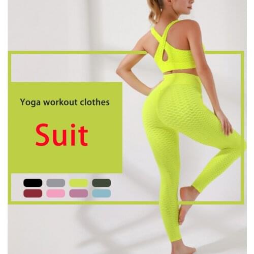 GYARU Active Wear Women Yoga Sets Gym Clothes Training Summer Suit For Fitness Seamless Leggings Womens Pieces Cropped