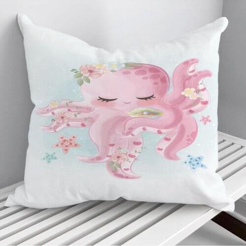 Beautiful octopus Throw Pillows Cushion Cover On Sofa Home Decor 45*45cm 40*40cm Gift Pillowcase Cojines Dropshipping