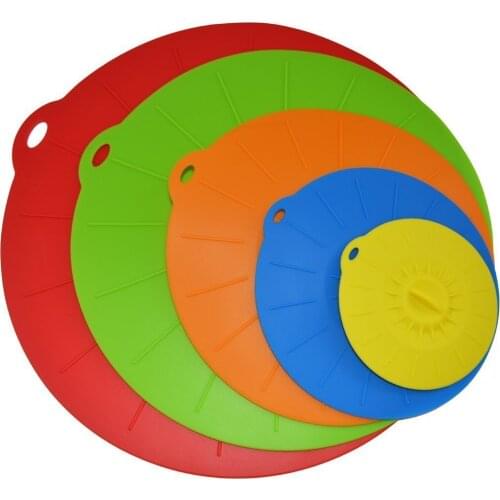 5pcs Silicone Microwave Bowl Cover Cooking Pot Pan Fresh-keeping Lid Cover-Silicone Food Wrap Cooking Tools Kitchen Utensil