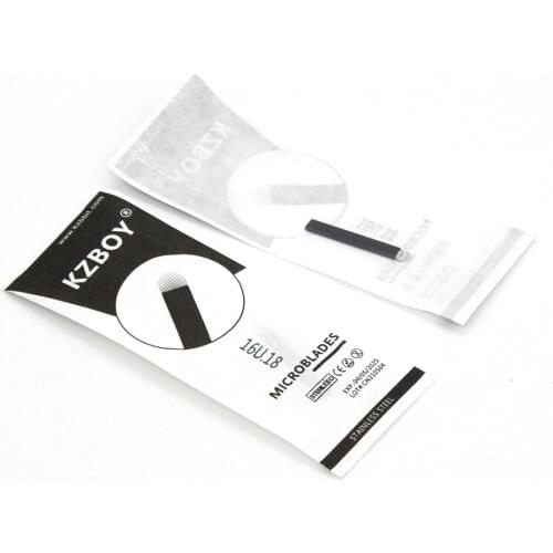 KZBOY Extremely Thin 0.18mm U-Shape Microblading Needle Disposable 16U/18U Micro-blades for Eyebrows Permanent Makeup Manual Pen