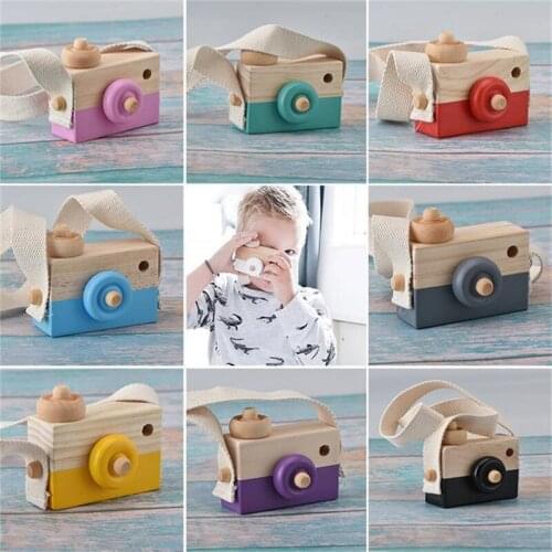 Cute European Camera Toys Baby Kids Room Decor Furnishing Articles Home Decor Child Christmas Wood Best Gifts