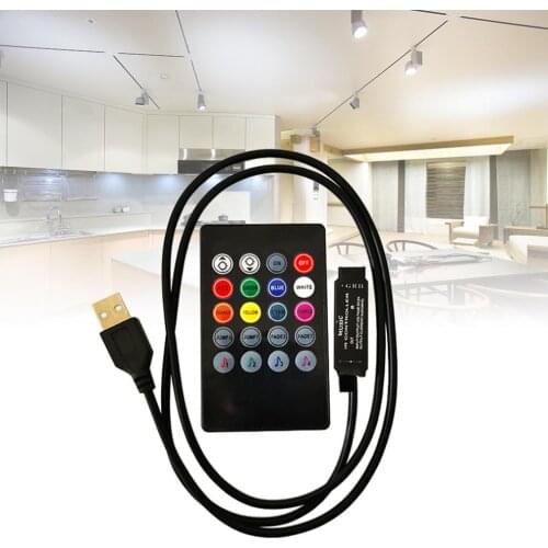 The 20 Keys 5V Music Infrared Controller RGB Controller Adjust Brightness for LED Strip Lights