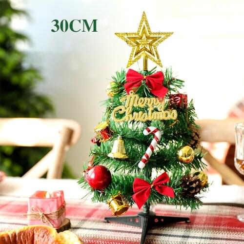 30cm/11.8in Table LED Christmas Tree Nightlight Decoration Light Pine Tree Mini Xmas Tree Christmas Decoration New Year Gift