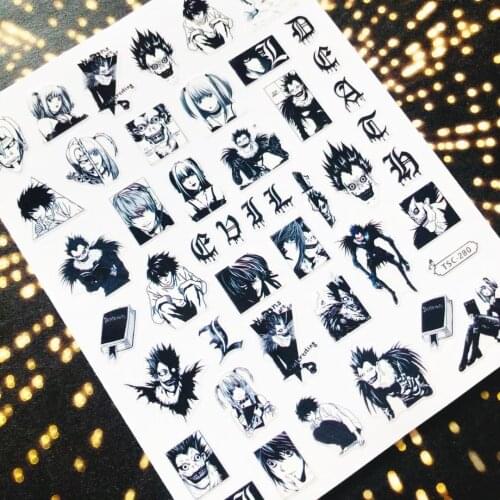 Newest TSC-280 series colorful designs 3d nail art sticker nail decal accessories