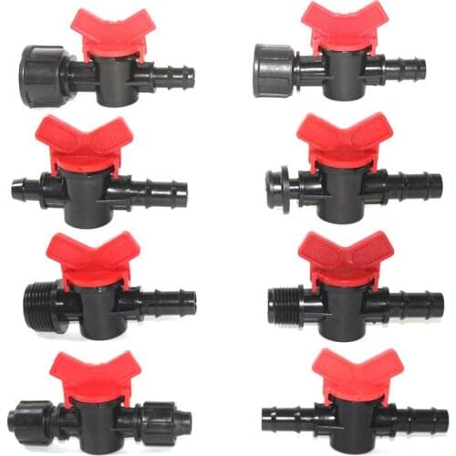 Nuonuowell 16mm Pipe Joiner Plastic Barbed Connector Control Valve Hose Adapter Tubing Fitting Air Fuel Water Vacuum