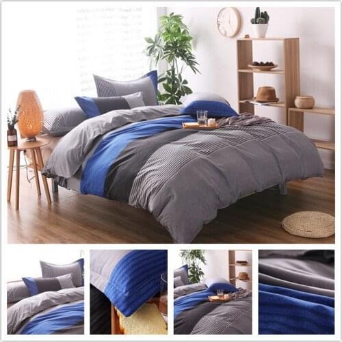 Striped Bohemian Bedding Set Soft Polyester Bed Linen Duvet quilt Cover Pillowcases Bed Sets Home Textile Queen Coverlets
