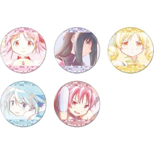 Puella Magi Madoka Magica Anime Kaname Madoka Akemi Homura Tomoe Mami Miki Sayaka Sakura Kyouko Metal Badge Brooch Pins