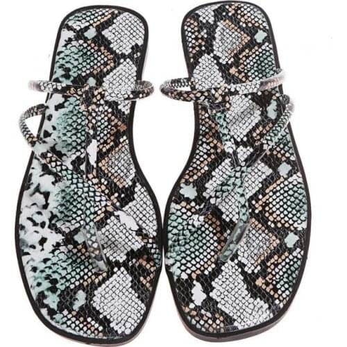 Summer Womens Flat Sandals Fashion Comfortable Print Womens Sandals Ladies Slide Casual Comfortable Open Toe Slippers