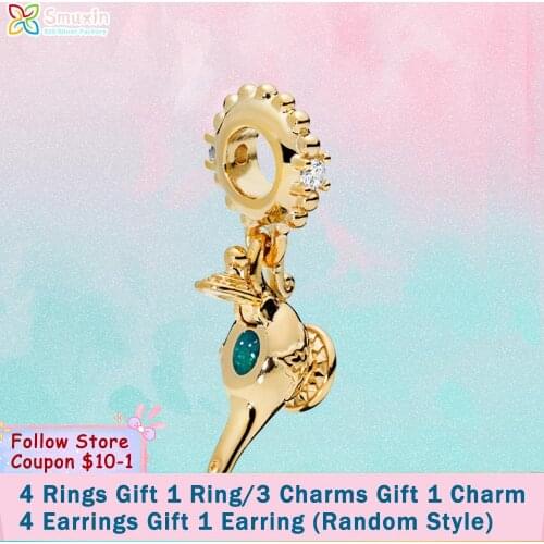 Smuxin 925 Sterling Silver Beads Aladdins Magic Lamp Pendant Charms fit Original Pandora Bracelets Women Jewelry Making Gift