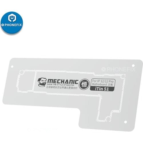 Mechanic ITin 50 51 Middle Layer Tin Planting Template for iPhone 12 12Pro CPU BGA Reballing Stencil Steel Mesh for iPhone A14