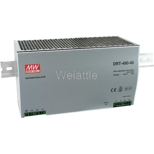 MEAN WELL original DRT-480-48 48V 10A meanwell DRT-480 48V 480W Single Output Industrial DIN RAIL Power Supply