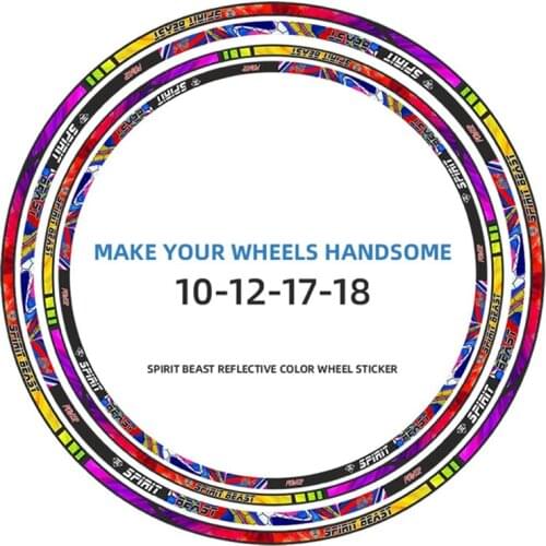 Spirit Beast Universal Motorcycle Wheel Tire Stickers 10-18 inch Reflective Rim Tape Wheel Rims Protector Strip For BMW Honda et