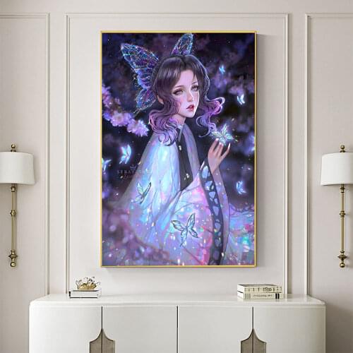 Cartoon Girl Woman Pre-Printed 11CT Cross Stitch Embroidery Patterns DMC Threads Needlework Handiwork Painting Sewing Magic