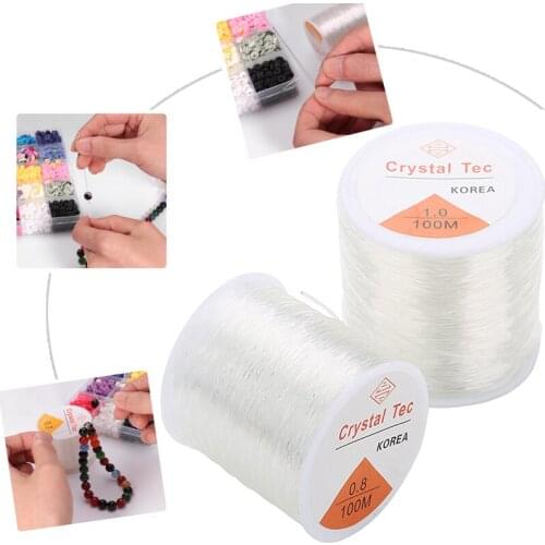 1/5 Roll Elastic Line 10-100 meters Crystal Beading Cord String Thread wire DIY Stretch Cord for Necklace Bracelet Accessories