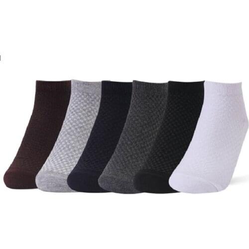 10 Pairs/Lot Men Bamboo Fiber Socks Classic Business men short Socks Mens Dress Sock For Spring summer breathable free shipping
