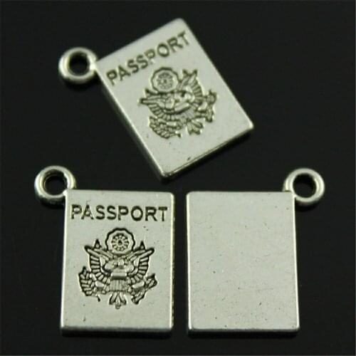 10pcs Charms Book Passport 18x14mm Handmade Pendant Making Fit DIY For Bracelet Necklace