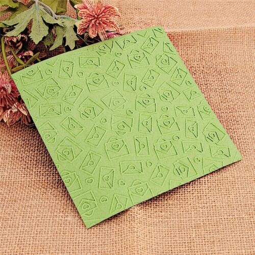 15x15 Love Etter Embossing Folders Plastic Halloween Scrapbooking DIY Template Fondant Cake Photo Album Christmas Card Making