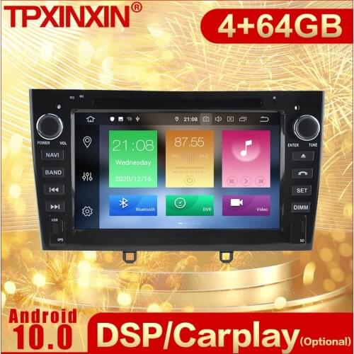 2 Din Carplay Android Radio Receiver Multimedia Stereo For Peugeot 408 2007 2008 2009 2010 GPS Navigation IPS Recorder Head Unit