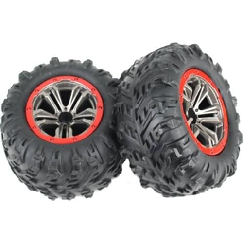 2PCS /Lot Tire For XLH Xinlehong 9125 1/10 RC Racing Car Parts Rubber Tires 5-ZJ02