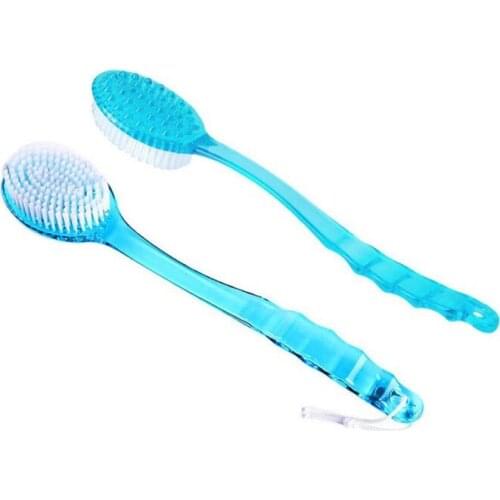 35CM Plastic Handle Nylon Bath Brush Scrubber Back Reach Cleaner Scraper Spa Shower Body Cleaning Brushes Massage Shower sale