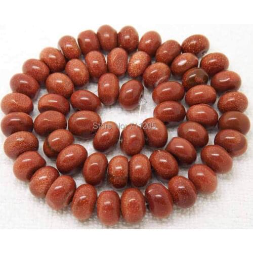6x10mm Gold Sand Stone Rondelle Loose Beads 15",Min. Order is $10,we provide mixed wholesale for all items