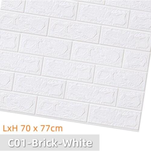 8pcs 3D Marble Brick Wall Stickers DIY Decor Self-Adhesive Waterproof room Wallpaper For Kids Room Bedroom Decor WallPaper