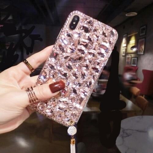 Diamond Bling Case For Huawei P Smart 2019 Z Honor 20 Pro 10 9 10X 9X Lite 10i 20 Lite P30 P40 Lite E Pro Y9 Chain Luxury Cover
