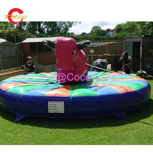 Free air shipping to door,5m 17ft diameter giant party rental inflatable human bull rodeo riding,bull bucking bronco sport game