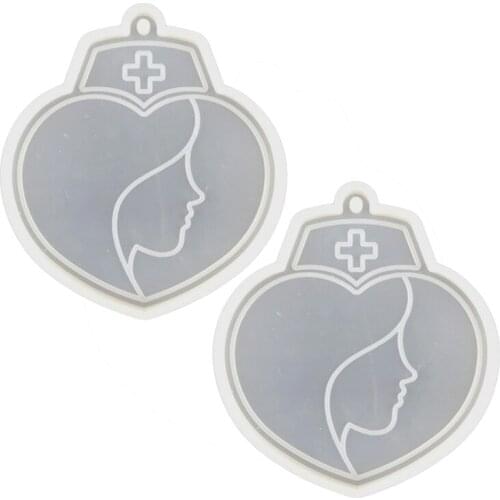 72XE Shiny Glossy Silicone Resin Molds Heart-shaped Earrings Mold DIY Keychain Pendant Jewelry Epoxy Resin Crafting Molds