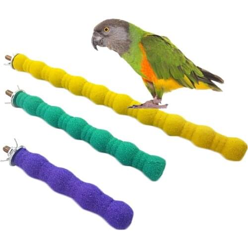 Large Bird Toys Chew Parrot Grinding Colored Emery Stand Cage Cockatiel Parakeet