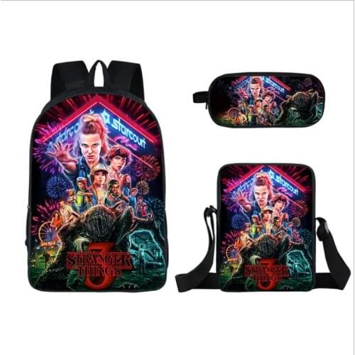 Kid School Bags Boys Game stranger things Schoolbags Primary Student Large Capacity Backpack Sets Girls Boys Satchel