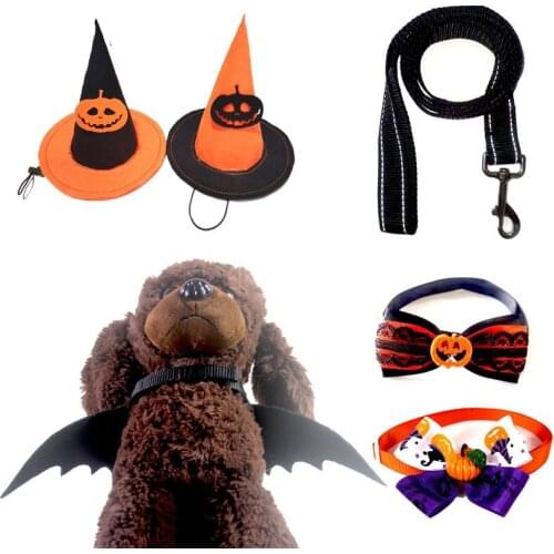 Pet bat wings Halloween festival wacky cat big small and medium-sized dog pet traction rope supporting change to pack