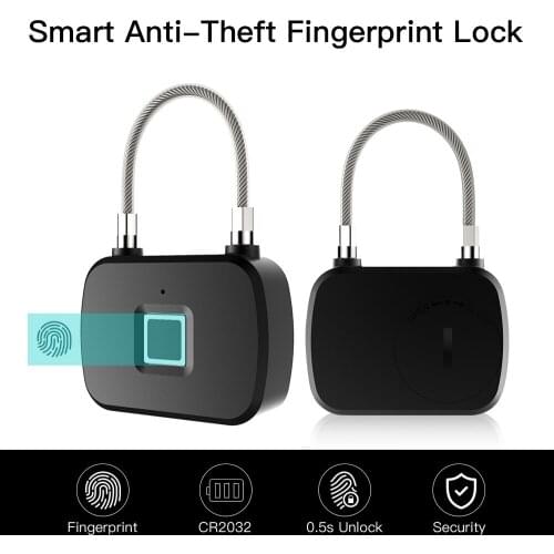 L13 Fingerprint Lock Smart Keyless Anti Theft Security Padlock Door Luggage Case Lock for Travel Suitcase Bicycle