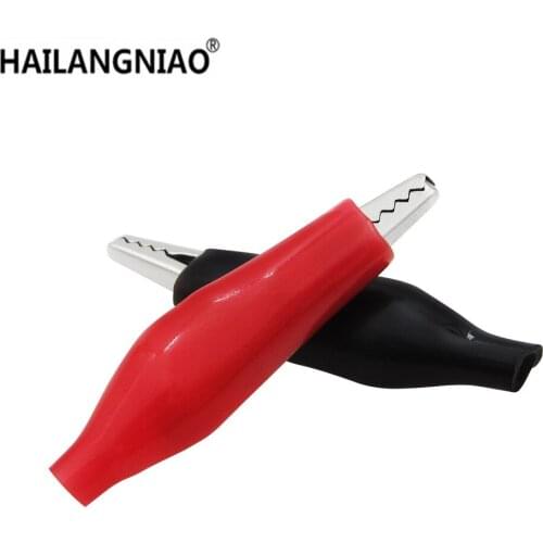 Hot Sales 10Pcs Small Crocodile Clip/Alligator Clip 2.8cm Black and Red Sheath Clip Power Clamp Test Clip( 5Pcs Red+5Pcs Black)