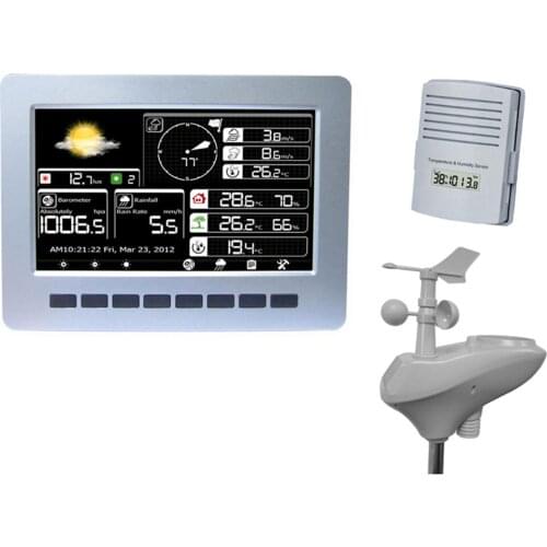 TFT color display Wireless weather station WiFi connection Solar charging Wireless transmission Data upload Data storage