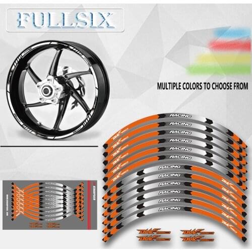 Motorcycle front and rear wheels Edge Outer Rim Sticker Reflective Stripe Wheel Decals For KTM DUKE 125 250 390 790 1290supe