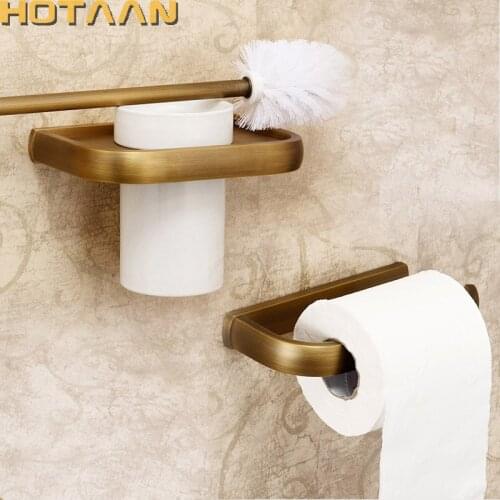 New Free shipping,solid brass Bathroom Accessories Set,toilet brush holder,Paper Holder,bathroom sets,antique brass HT-810400-2