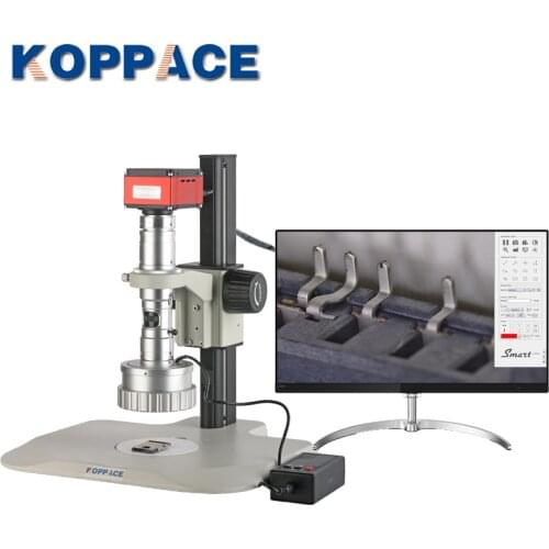 KOPPACE 27X-173X 4K 8.3 Million Pixels 3D Industrial Microscope Lens 360 Degrees Manual Rotation Lens Can Take and Record Video